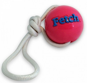 Planet Dog Fetch Ball piłka ze sznurem różowa [68735]