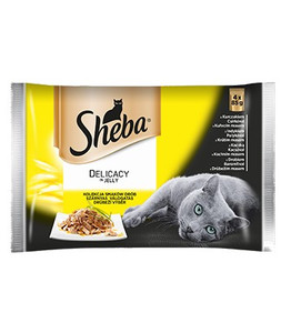 Sheba Delicacy Drób Galaretka 4x85g  3+1 gratis