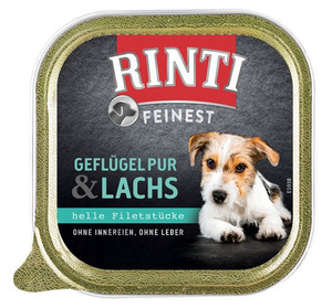 Rinti Feinest Huhn & Lachs Pies - kurczak + łosoś tacka 150g