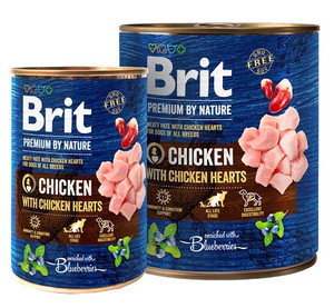 Brit Premium By Nature Chicken & Hearts puszka 800g